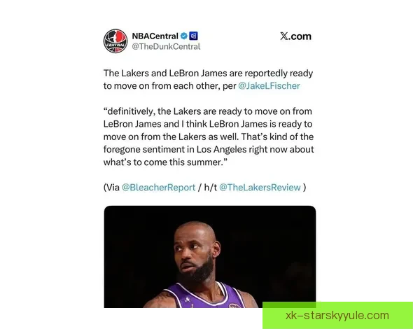 湖人前老板批詹姆斯自负不负责任